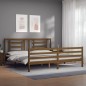 vidaXL Massivholzbett mit Kopfteil Honigbraun 200x200 cm vidaXL Massivholzbett mit Kopfteil Honigbraun 200x200 cm