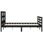 vidaXL Massivholzbett mit Kopfteil Schwarz 140x190 cm vidaXL Massivholzbett mit Kopfteil Schwarz 140x190 cm