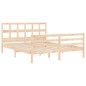 vidaXL Massivholzbett mit Kopfteil 160x200 cm vidaXL Massivholzbett mit Kopfteil 160x200 cm