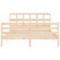 vidaXL Massivholzbett mit Kopfteil 160x200 cm vidaXL Massivholzbett mit Kopfteil 160x200 cm