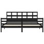 vidaXL Massivholzbett mit Kopfteil Schwarz 200x200 cm vidaXL Massivholzbett mit Kopfteil Schwarz 200x200 cm