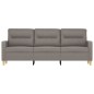 vidaXL 3-Sitzer-Sofa Taupe 180 cm Stoff vidaXL 3-Sitzer-Sofa Taupe 180 cm Stoff