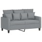 vidaXL 2-Sitzer-Sofa Hellgrau 120 cm Stoff vidaXL 2-Sitzer-Sofa Hellgrau 120 cm Stoff