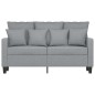 vidaXL 2-Sitzer-Sofa Hellgrau 120 cm Stoff vidaXL 2-Sitzer-Sofa Hellgrau 120 cm Stoff