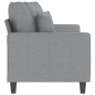 vidaXL 2-Sitzer-Sofa Hellgrau 140 cm Stoff vidaXL 2-Sitzer-Sofa Hellgrau 140 cm Stoff