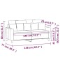 vidaXL 2-Sitzer-Sofa Hellgrau 140 cm Stoff vidaXL 2-Sitzer-Sofa Hellgrau 140 cm Stoff