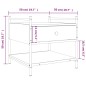 vidaXL Couchtisch Sonoma-Eiche 50x50x50 cm Holzwerkstoff vidaXL Couchtisch Sonoma-Eiche 50x50x50 cm Holzwerkstoff