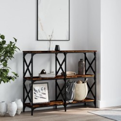 vidaXL Konsolentisch Räuchereiche 100x28x80,5 cm Holzwerkstoff