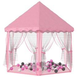 vidaXL Prinzessin-Spielzelt mit 250 Bällen Rosa 133x140 cm