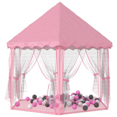 vidaXL Prinzessin-Spielzelt mit 250 Bällen Rosa 133x140 cm