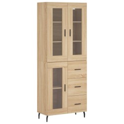 Highboard Sonoma-Eiche 69,5x34x180 cm Holzwerkstoff