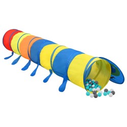 vidaXL Spieltunnel mit 250 Bällen Mehrfarbig 245 cm Polyester