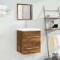 vidaXL Waschbeckenschrank mit Einbaubecken Räuchereiche Holzwerkstoff vidaXL Waschbeckenschrank mit Einbaubecken Räuchereiche Holzwerkstoff