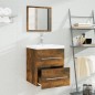 vidaXL Waschbeckenschrank mit Einbaubecken Räuchereiche Holzwerkstoff vidaXL Waschbeckenschrank mit Einbaubecken Räuchereiche Holzwerkstoff