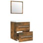 vidaXL Waschbeckenschrank mit Einbaubecken Räuchereiche Holzwerkstoff vidaXL Waschbeckenschrank mit Einbaubecken Räuchereiche Holzwerkstoff