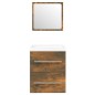 vidaXL Waschbeckenschrank mit Einbaubecken Räuchereiche Holzwerkstoff vidaXL Waschbeckenschrank mit Einbaubecken Räuchereiche Holzwerkstoff