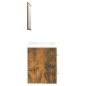 vidaXL Waschbeckenschrank mit Einbaubecken Räuchereiche Holzwerkstoff vidaXL Waschbeckenschrank mit Einbaubecken Räuchereiche Holzwerkstoff
