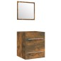 vidaXL Waschbeckenschrank mit Einbaubecken Räuchereiche Holzwerkstoff vidaXL Waschbeckenschrank mit Einbaubecken Räuchereiche Holzwerkstoff