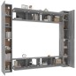 vidaXL 8-tlg. TV-Schrank-Set Grau Sonoma Holzwerkstoff vidaXL 8-tlg. TV-Schrank-Set Grau Sonoma Holzwerkstoff