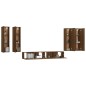 vidaXL 6-tlg. TV-Schrank-Set Braun Eichen-Optik Holzwerkstoff vidaXL 6-tlg. TV-Schrank-Set Braun Eichen-Optik Holzwerkstoff