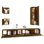 vidaXL 5-tlg. TV-Schrank-Set Braun Eichen-Optik Holzwerkstoff vidaXL 5-tlg. TV-Schrank-Set Braun Eichen-Optik Holzwerkstoff