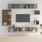 vidaXL 8-tlg. TV-Schrank-Set Grau Sonoma Holzwerkstoff vidaXL 8-tlg. TV-Schrank-Set Grau Sonoma Holzwerkstoff