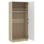 vidaXL Kleiderschrank Weiß Sonoma-Eiche 90x52x200 cm Holzwerkstoff vidaXL Kleiderschrank Weiß Sonoma-Eiche 90x52x200 cm Holzwerkstoff