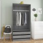 vidaXL Kleiderschrank Grau Sonoma 100x50x200 cm Holzwerkstoff vidaXL Kleiderschrank Grau Sonoma 100x50x200 cm Holzwerkstoff