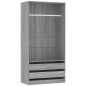 vidaXL Kleiderschrank Grau Sonoma 100x50x200 cm Holzwerkstoff vidaXL Kleiderschrank Grau Sonoma 100x50x200 cm Holzwerkstoff