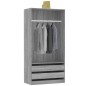 vidaXL Kleiderschrank Grau Sonoma 100x50x200 cm Holzwerkstoff vidaXL Kleiderschrank Grau Sonoma 100x50x200 cm Holzwerkstoff