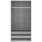 vidaXL Kleiderschrank Grau Sonoma 100x50x200 cm Holzwerkstoff vidaXL Kleiderschrank Grau Sonoma 100x50x200 cm Holzwerkstoff