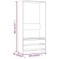 vidaXL Kleiderschrank Grau Sonoma 100x50x200 cm Holzwerkstoff vidaXL Kleiderschrank Grau Sonoma 100x50x200 cm Holzwerkstoff