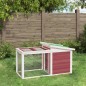 vidaXL Kaninchenstall Mokka 100,5x54x55 cm Massivholz Kiefer vidaXL Kaninchenstall Mokka 100,5x54x55 cm Massivholz Kiefer