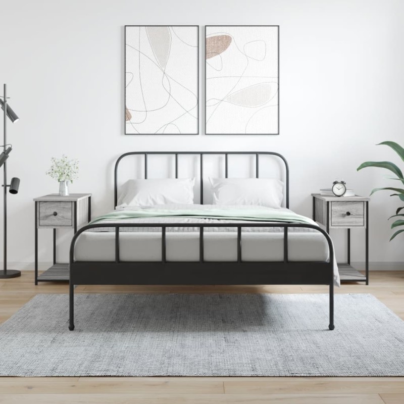 vidaXL Nachttische 2 Stk. Grau Sonoma 30x60x60 cm Holzwerkstoff vidaXL Nachttische 2 Stk. Grau Sonoma 30x60x60 cm Holzwerkstoff