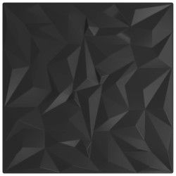vidaXL Wandpaneele 48 Stk. Schwarz 50x50 cm XPS 12 m² Amethyst