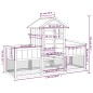 vidaXL Kaninchenstall Grau 170x63x113 cm Massivholz Kiefer vidaXL Kaninchenstall Grau 170x63x113 cm Massivholz Kiefer