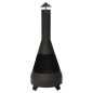 ProGarden Feuerstelle mit Kamin Charming 118 cm Schwarz ProGarden Feuerstelle mit Kamin Charming 118 cm Schwarz