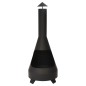 ProGarden Feuerstelle mit Kamin Charming 118 cm Schwarz ProGarden Feuerstelle mit Kamin Charming 118 cm Schwarz