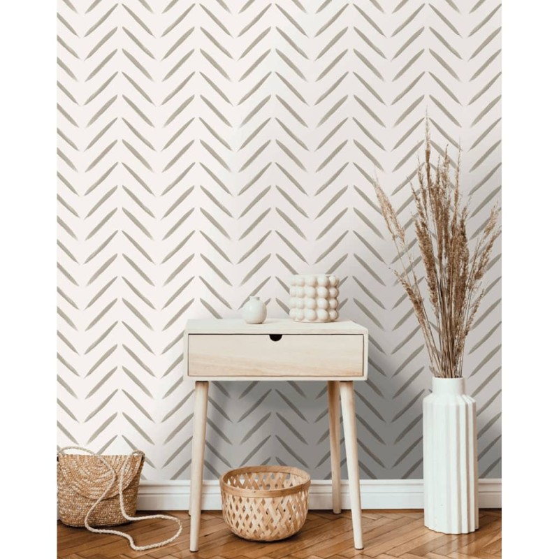 DUTCH WALLCOVERINGS Tapete Chevron Taupe DUTCH WALLCOVERINGS Tapete Chevron Taupe