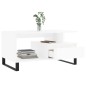 vidaXL Couchtisch Hochglanz-Weiß 90x49x45 cm Holzwerkstoff vidaXL Couchtisch Hochglanz-Weiß 90x49x45 cm Holzwerkstoff