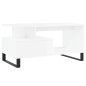 vidaXL Couchtisch Hochglanz-Weiß 90x49x45 cm Holzwerkstoff vidaXL Couchtisch Hochglanz-Weiß 90x49x45 cm Holzwerkstoff
