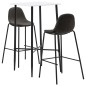 vidaXL 3-tlg. Bar-Set Stoff Dunkelgrau vidaXL 3-tlg. Bar-Set Stoff Dunkelgrau