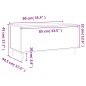 vidaXL Couchtisch Schwarz 90x44,5x45 cm Holzwerkstoff vidaXL Couchtisch Schwarz 90x44,5x45 cm Holzwerkstoff