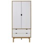 vidaXL Kleiderschrank OTTA Braun&Weiß 76,5x53x172 cm Massivholz Kiefer vidaXL Kleiderschrank OTTA Braun&Weiß 76,5x53x172 cm Massivholz Kiefer
