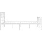 vidaXL Bettgestell mit Kopf- und Fußteil Metall Weiß 160x200 cm vidaXL Bettgestell mit Kopf- und Fußteil Metall Weiß 160x200 cm