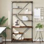 vidaXL Bücherregal Räuchereiche 91x36x176 cm Holzwerkstoff und Stahl vidaXL Bücherregal Räuchereiche 91x36x176 cm Holzwerkstoff und Stahl