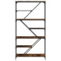 vidaXL Bücherregal Räuchereiche 91x36x176 cm Holzwerkstoff und Stahl vidaXL Bücherregal Räuchereiche 91x36x176 cm Holzwerkstoff und Stahl