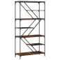 vidaXL Bücherregal Räuchereiche 91x36x176 cm Holzwerkstoff und Stahl vidaXL Bücherregal Räuchereiche 91x36x176 cm Holzwerkstoff und Stahl