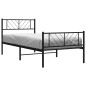 vidaXL Bettgestell mit Kopf- und Fußteil Metall Schwarz 100x200 cm vidaXL Bettgestell mit Kopf- und Fußteil Metall Schwarz 100x200 cm