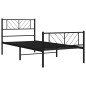 vidaXL Bettgestell mit Kopf- und Fußteil Metall Schwarz 100x200 cm vidaXL Bettgestell mit Kopf- und Fußteil Metall Schwarz 100x200 cm